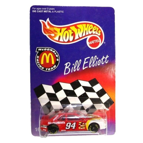 Hot Wheels McDonald's Racing Team BILL ELLIOTT toy car vintage MATTEL 1996, NEW - Picture 1 of 2